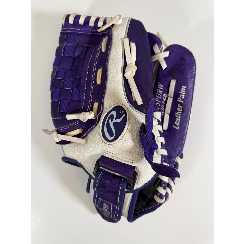 Rawlings Fastpitch Softball Glove 11.5" FP115PURW Purple White Leather Sporty